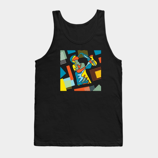 Saxophone Musician Modern Art Tank Top by jazzworldquest